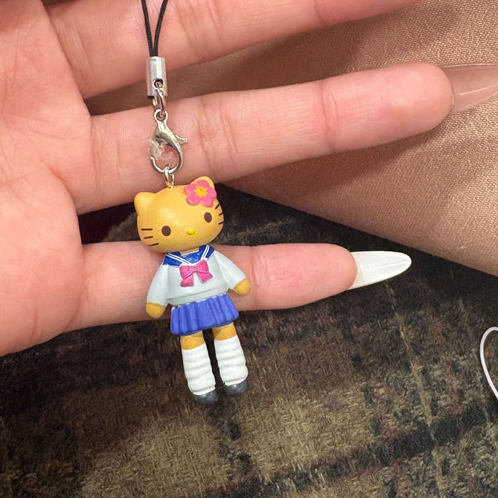 Wholesale Cartoon Long-Legged Cat Keychain Charm