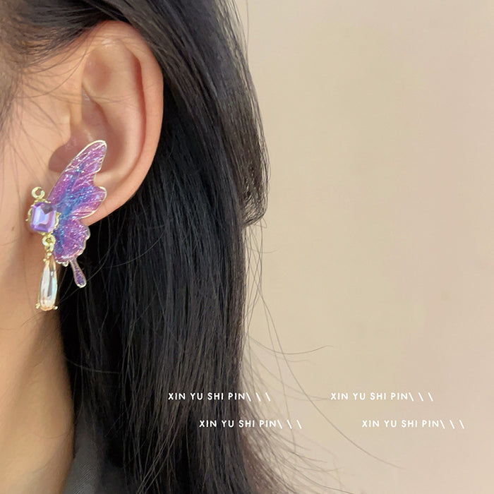 Wholesale Butterfly earrings, light luxury without ear holes and earrings