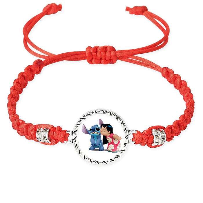 Wholesale Cute cartoon character multi-color woven adjustable bracelet