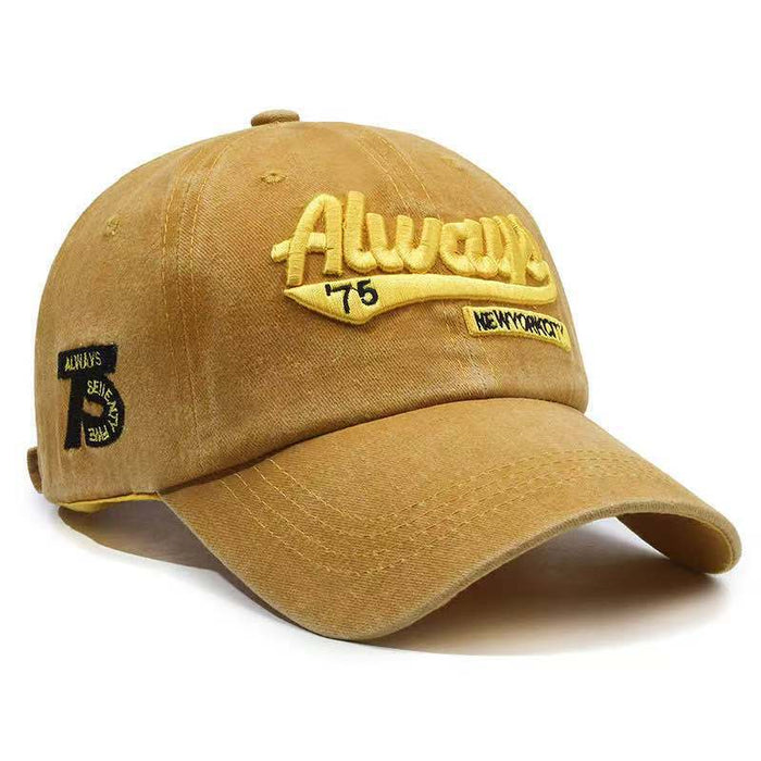 Wholesale 3D Embroidered Letter Baseball Cap Washable Cotton Adjustable Trendy Street Style Hat