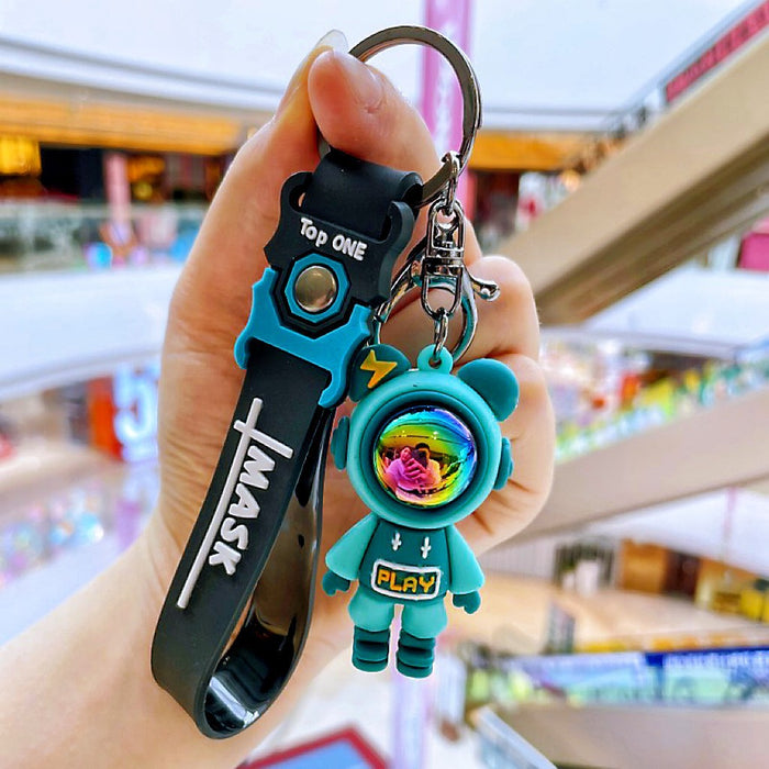 Wholesale Lightning Bear Keychain Bag Car Silicone Keychain Doll Pendant Cute Gift Love Pendant