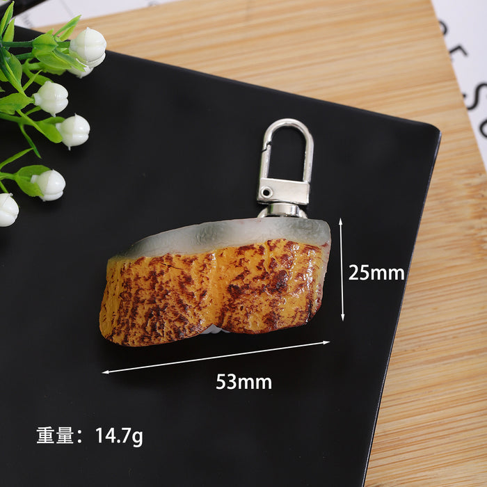 Wholesale PVC Sushi Keychain Food Toy Accessory for Bag Charm or DIY Craft Gift MOQ≥2