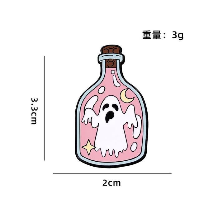 Wholesale Alloy Brooch With Baking Paint Rhinestone Dark Series Ghost Pumpkin Demon Cartoon Design Trendy Gift