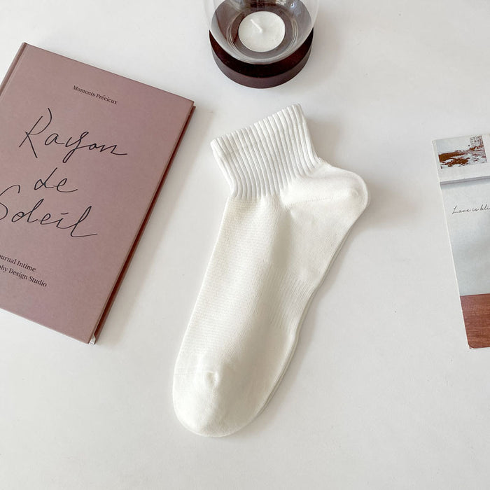 Wholesale Socks made of pure cotton thin mesh breathable short tube men's socks versatile casual socks