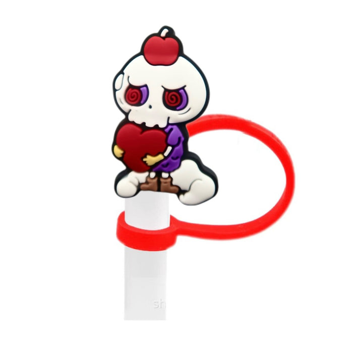 Wholesale 10pcs silicone suction pipe large diameter cartoon cute dust plug