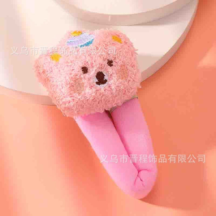 Wholesale New cartoon dog sponge hair clip with side bangs and plush toy large clip wholesale