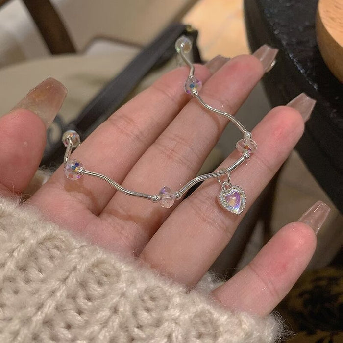 Wholesale Love colored bead bracelet with bead high-end feel bracelet