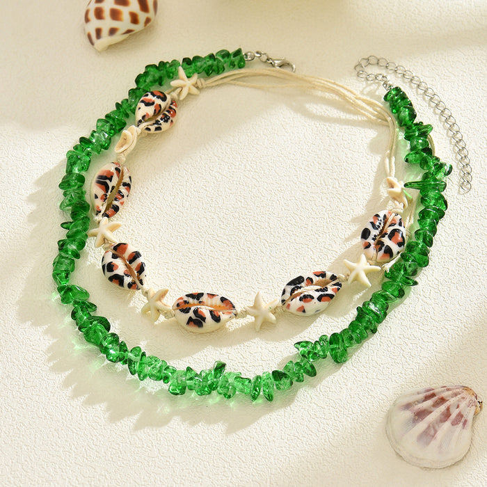 Wholesale Shell Starfish Gravel Necklace Seaside Wear Accessories Necklace