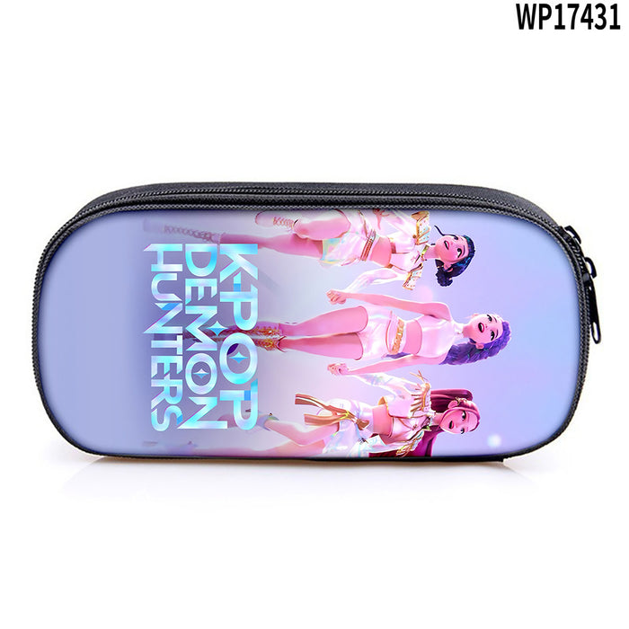 Wholesale K-POP Printed pencil case,  primary and secondary school stationery bag