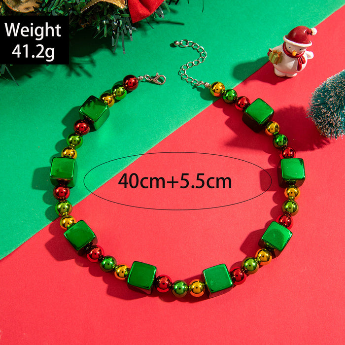 Wholesale Colorful Pumpkin Knot Star Square Block Beaded Chain Necklace MOQ≥2