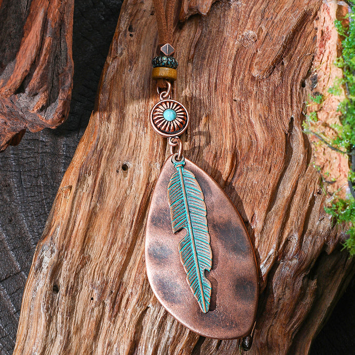 Wholesale Bohemian Vintage Geometric Zinc Alloy Earrings &  Necklace Set - Trendy Jewelry MOQ≥2