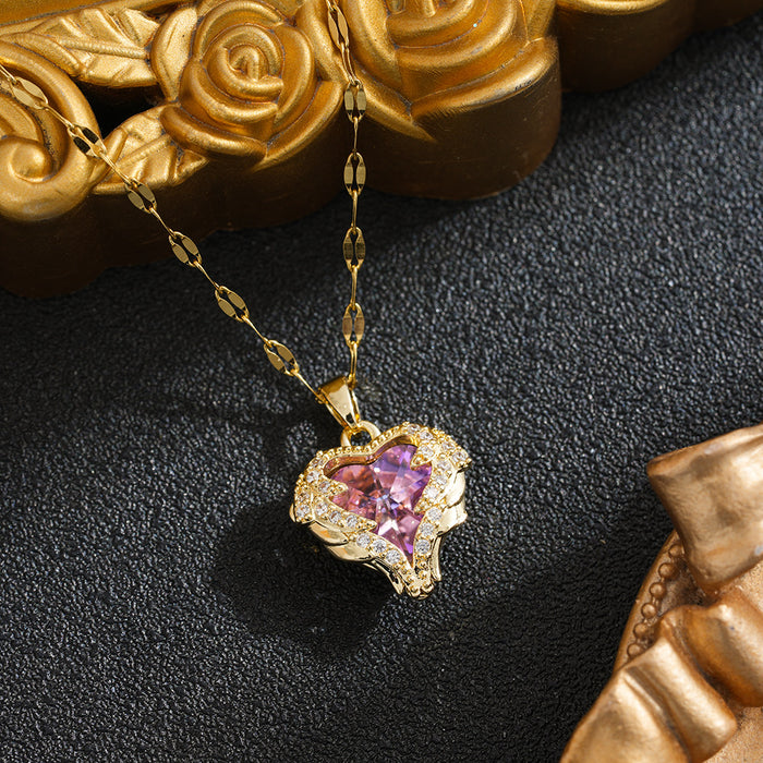 Wholesale Colorful Ocean Heart Necklace