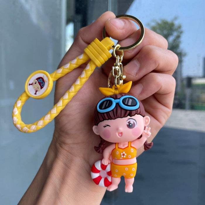 Wholesale Keychain Cute Doll Cartoon Car Keychain Couple Backpack Pendant Exquisite Small Gift