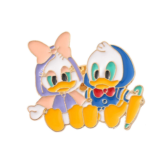 Wholesale Electroplated Metal Cartoon Brooch Pin Fashion Accessory For Bags Clothing Gift