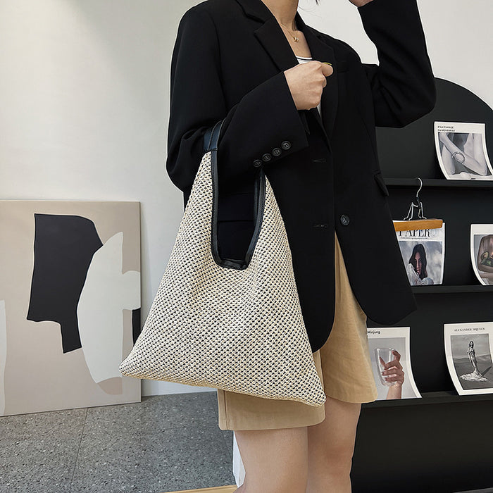 Wholesale New trendy woven shoulder bag for vacation fashion grass woven bag