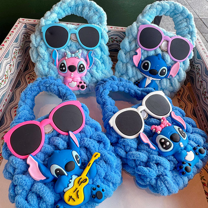 Wholesale Wool Hand-Knitted Coin Purse Keychain Pendant Storage Bag Headphone Bag Pendant Small Gift