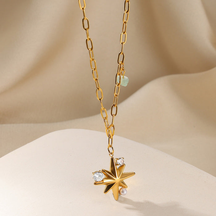 Wholesale Stainless Steel Flower Sunflower Necklace Minimalist Pendant Jewelry