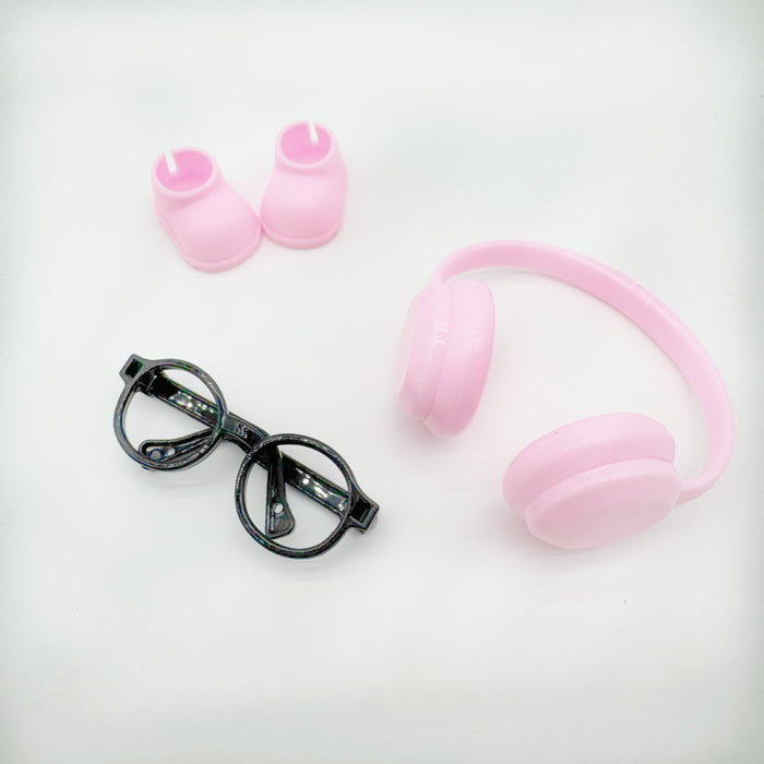 Wholesale  Cotton Doll Dress-Up Headphones Glasses Shoes Boots Crown Accessories
