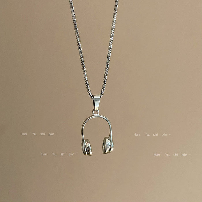 Wholesale Headset Necklace Fashion Simple Long Headset Pendant Necklace Fashion Necklace