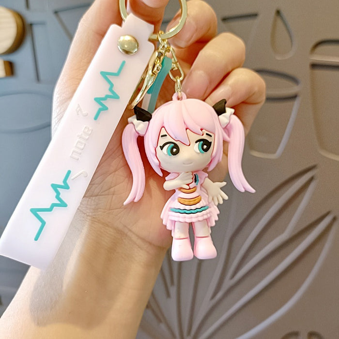 Wholesale Silicone Cartoon Doll Keychain JDC-KC-MingT164