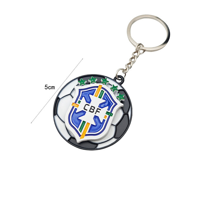 Wholesale Rotatable Football Club Team Keychain
