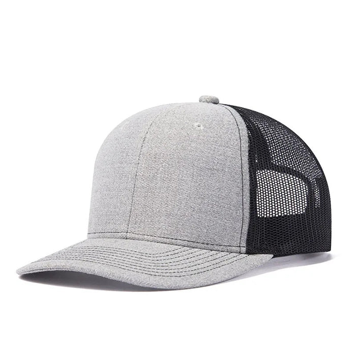 Wholesale Khaki pure color light board duckbill cap with wide brim and breathable mesh baseball cap
