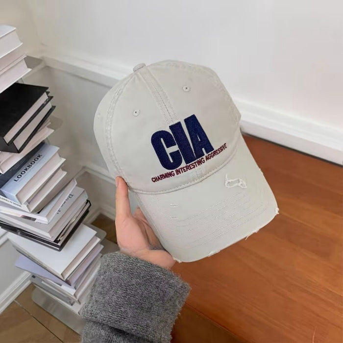 Wholesale Retro washed baseball cap, vintage denim sun hat, versatile casual sunshade duckbill cap