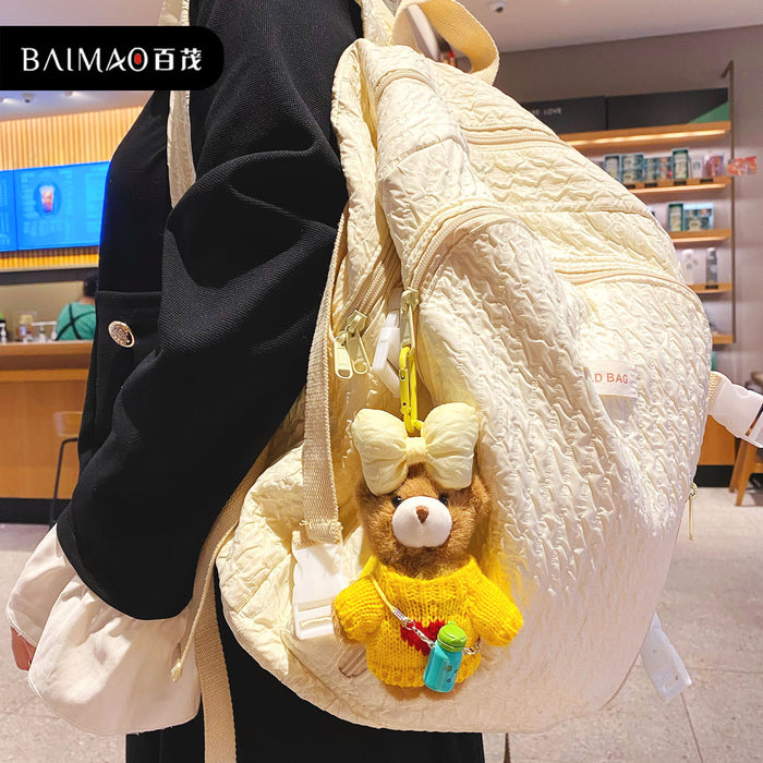 Wholesale Cartoon Plush Crossbody Water Cup Bear Plush Doll Keychain Bear Doll Keychain Bag Hanging