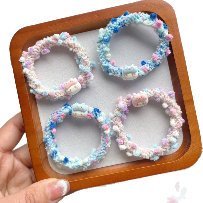 Wholesale Eye mask mini kitten colorful hair ring  hair accessories