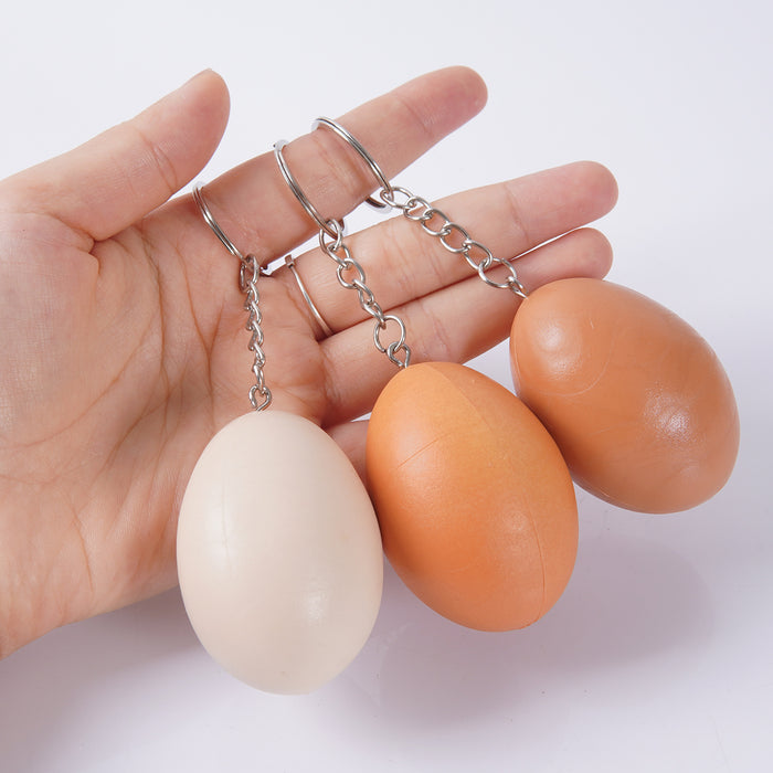 Wholesale PVC Simulated Egg Hanging Ornament Decorative Charm Fun Boiled Egg Shape MOQ≥2