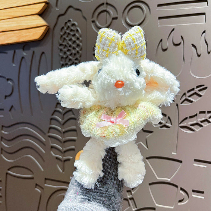 Wholesale Creative Plush Princess Skirt Long Ear Rabbit Keychain Cartoon Cute Bag Pendant Gift