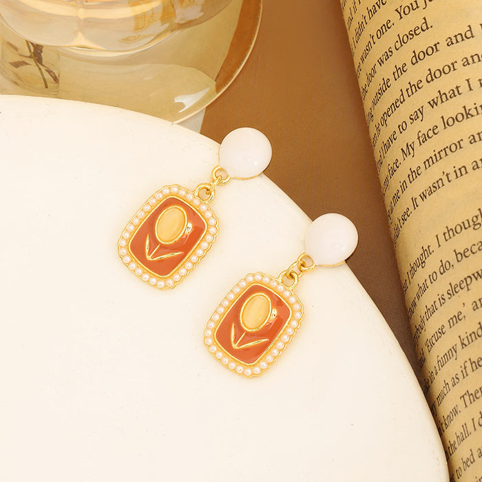 Wholesale Earrings Pearl Retro Earrings Exquisite Earrings