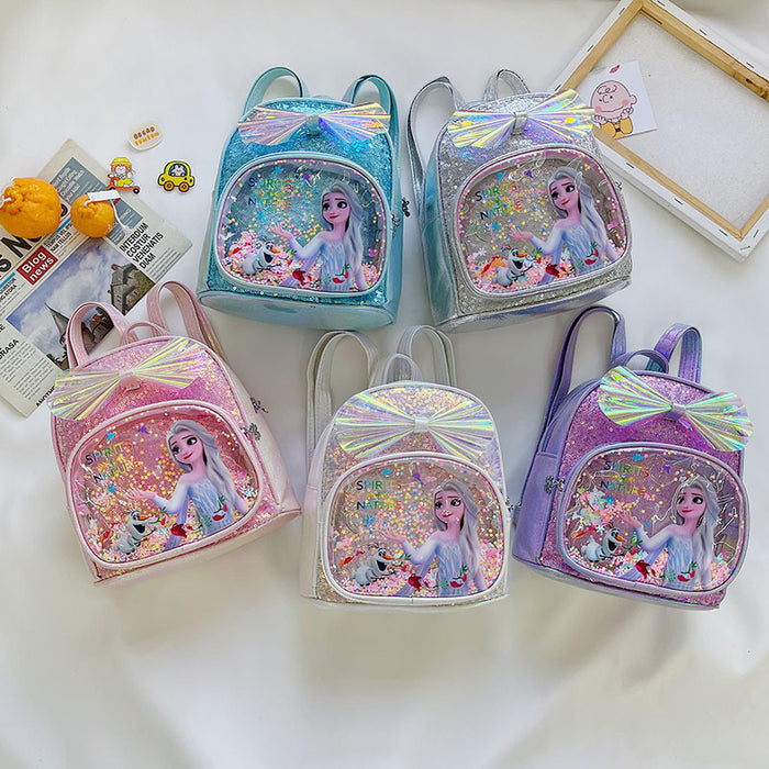 Wholesale Children's backpack kindergarten baby mini schoolbag cute cartoon Elsa princess backpack girls' cartoon bag