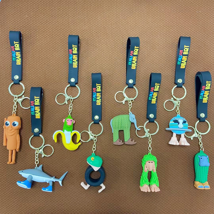 Wholesale Wooden Stick Man Shark Marine Life Pendant Small Gift