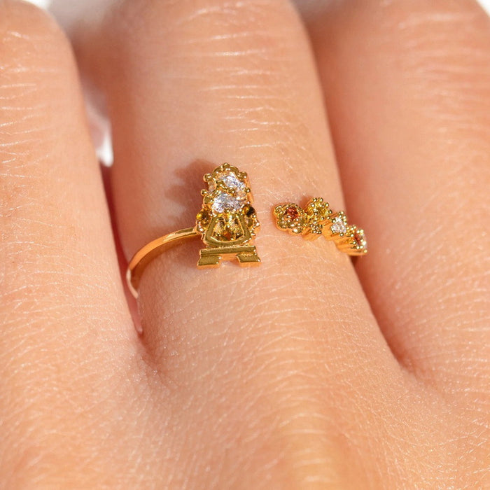 Wholesale Princess Ring Copper Zircon Gift Jewelry Accessory