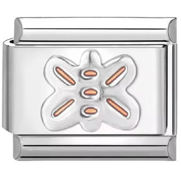 Wholesale Mother' s Day Series Stainless Steel Italian Flower Bracelet DIY Module Combination Jewelry