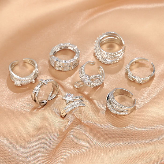 Wholesale Heavy industry ring, cross ring, female niche, adjustable opening, non fading ring