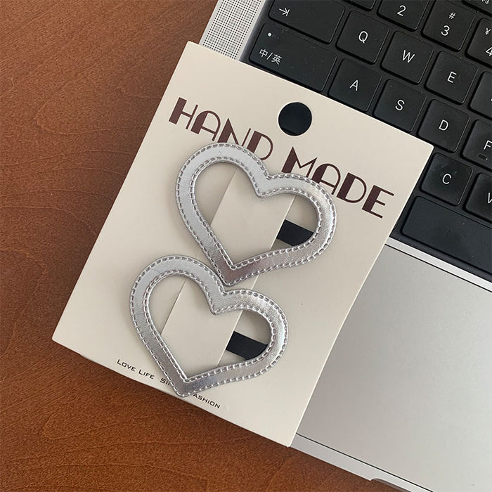 Wholesale Metal silver large star side clip simple hair clip basic versatile hair clip