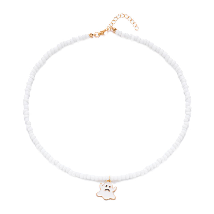 Wholesale Popular Halloween Jewelry Pumpkin Ghost Pendant Necklace