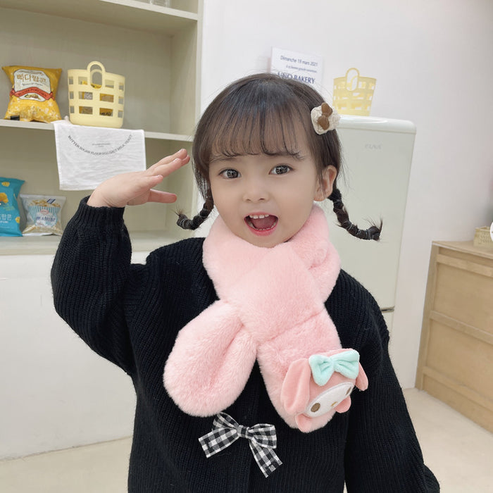Wholesale Pure Color  Cartoon Cute Scarves