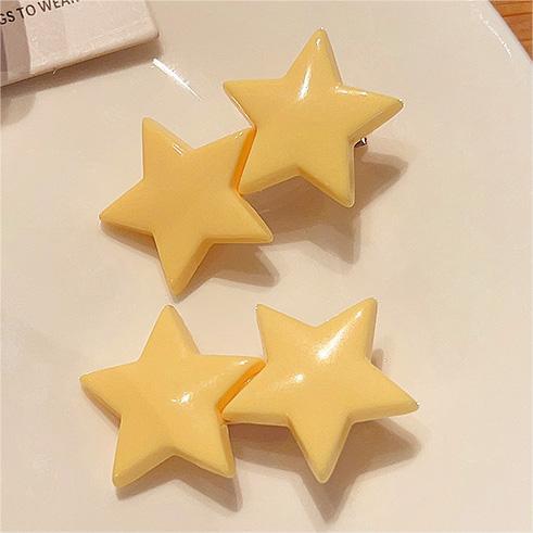 Wholesale Cute Colorful Five-pointed Star Dopamine Hair Clips JDC-HC-Shuy002