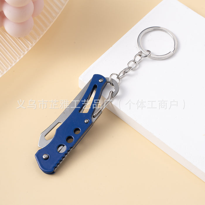 Wholesale Stainless Steel Portable Carry-On EDC Folding Knife Keychain JDC-KC-ZY050