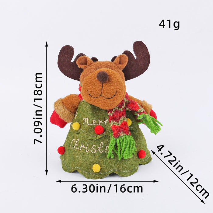 Wholesale Christmas Eve Cartoon Doll Candy Bag Zipper Apple Bag Letter Gift Bag Party Decoration
