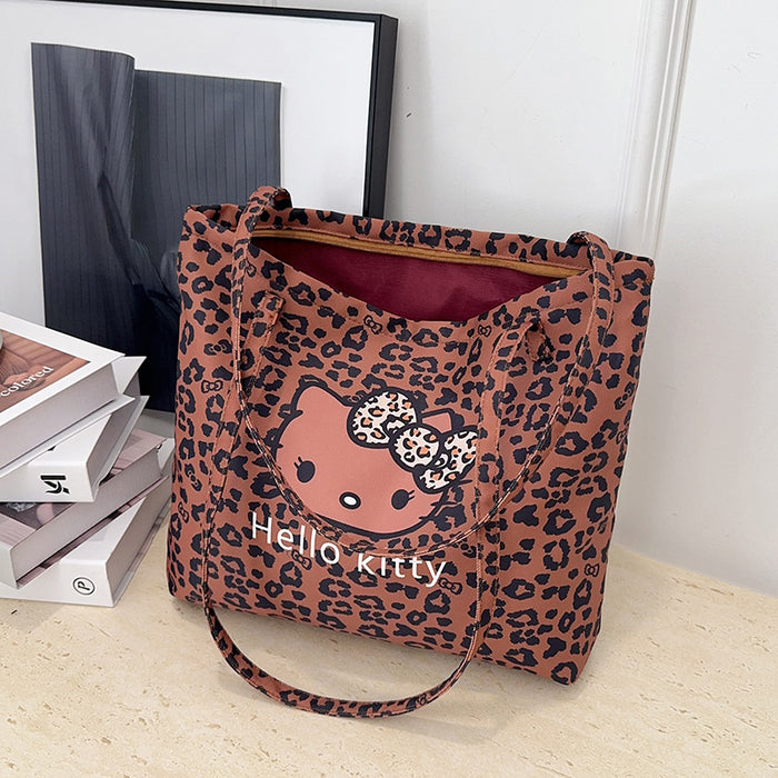 Wholesale Stylish Leopard-Print Canvas Shoulder Bag