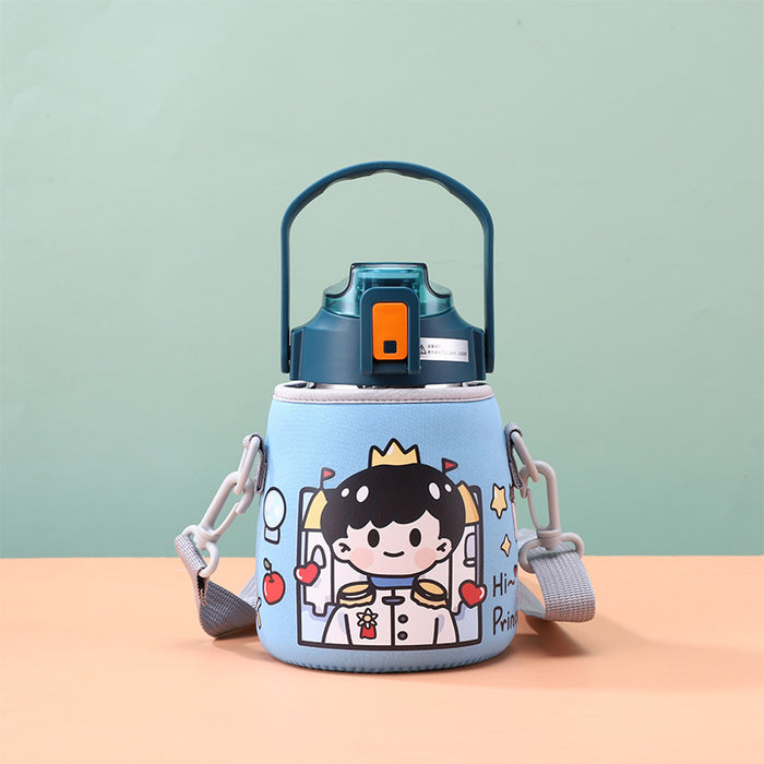 Wholesale New Cartoon Big Belly Cup Cover Cute Men's and Women's Anti Fall Crossbody Shoulder Strap Water Cup Protective Cover JDC-CH-JinLun003