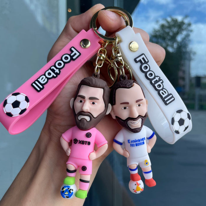 Wholesale Cartoon Football Keychain Doll Pendant Bag Car Keychain Small Gift
