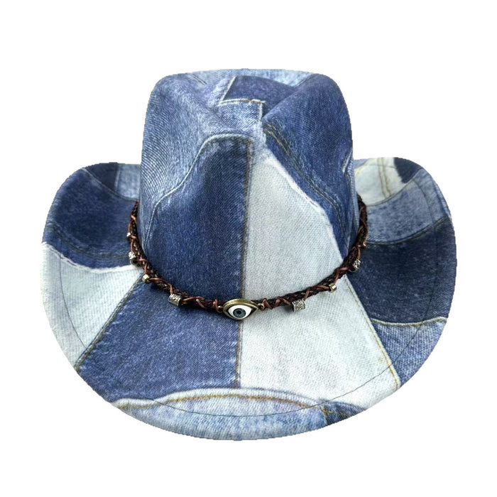 Wholesale Retro Western Cowboy Hat Street Photography Design Top Hat Simple Tourist Resort Felt Hat Jazz Hat