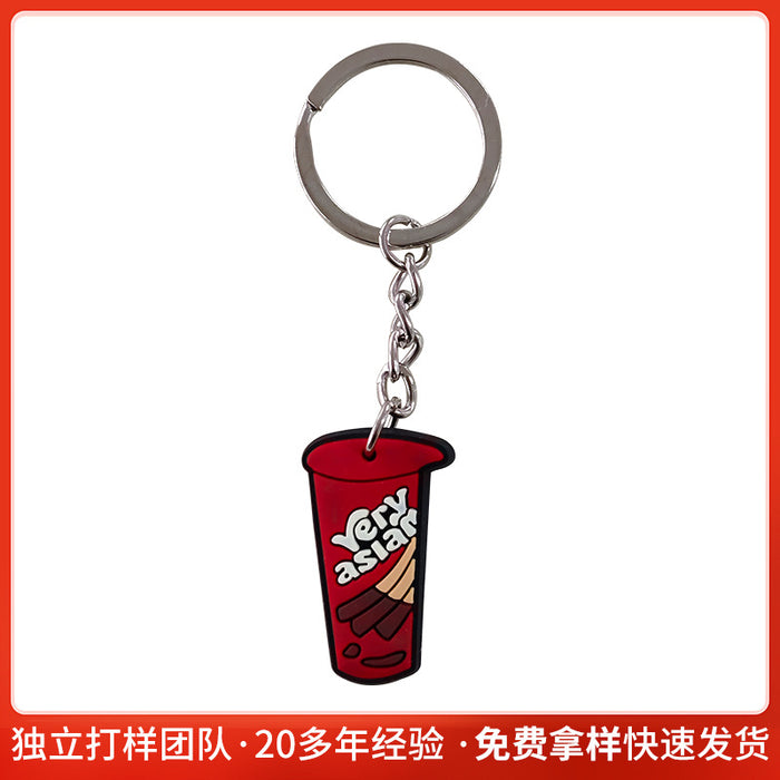 Wholesale Creative Snack Series PVC Keychain Pendant Bag Keychain Pendant