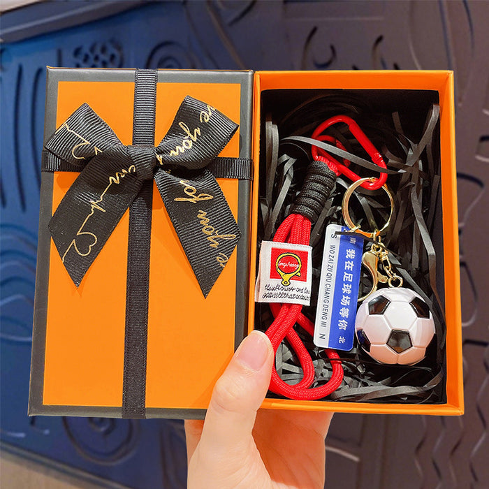 Wholesale Cartoon Football Trophy Keychain ABS Purple Car Key Accessory