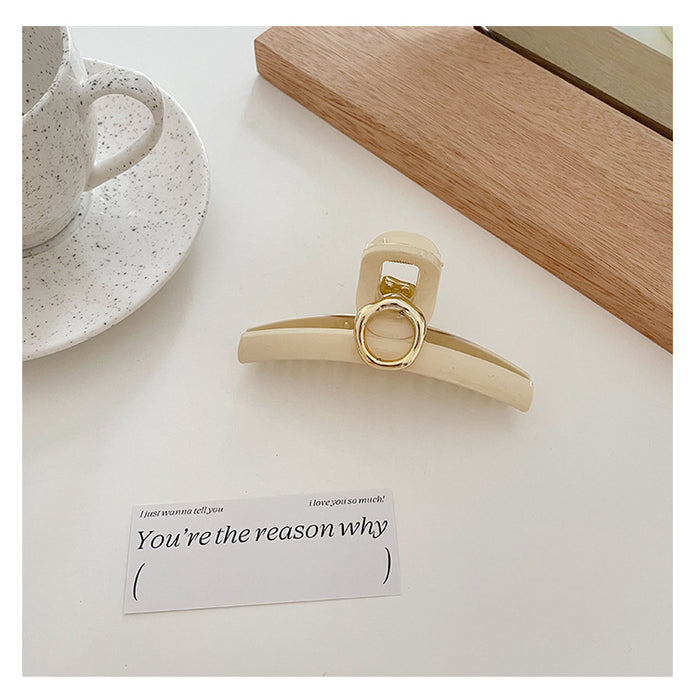 Wholesale Cross ribbon back head clip fresh temperament shark clip geometric circle updo hair clip